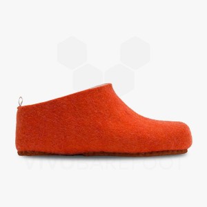 Dámské Pantofle Vivobarefoot MIM Felt Oranžové | CZ N1949W