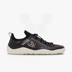 Dámské Trailové Běžecké Boty Vivobarefoot Primus Trailové Knit FG Černé | CZ Z1850U